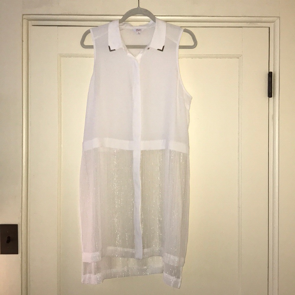 Women’s White Sleeveless Tunic